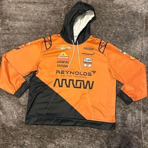 Arrow Mclaren Formula 1 Racing Team Hoodie Orange Black | men Size XXL